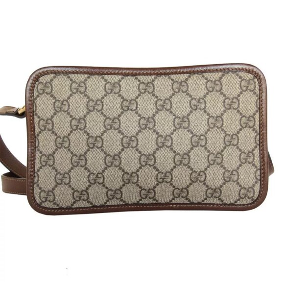 Auth GUCCI GG Supreme Crossbody Shoulder Bag Beige / brown PVC/leather - Picture 2 of 12